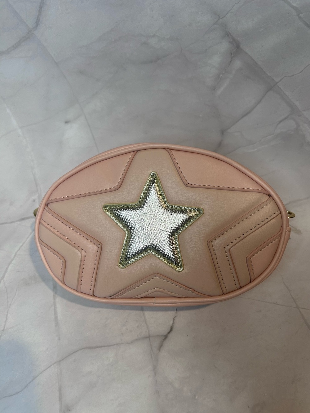 Pink Star Embellished Oval Purse